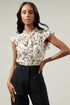 Dune Floral Cassius Tie Neck Blouse